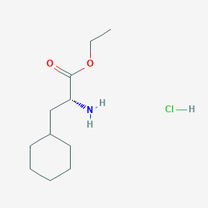 molecular formula C11H22ClNO2 B2708340 ethyl (2R)-2-amino-3-cyclohexylpropanoate hydrochloride CAS No. 2225126-65-6