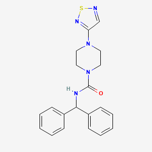 molecular formula C20H21N5OS B2708359 N-(diphenylmethyl)-4-(1,2,5-thiadiazol-3-yl)piperazine-1-carboxamide CAS No. 2320545-50-2