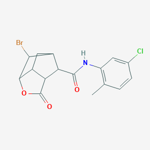 molecular formula C16H15BrClNO3 B270836 6-bromo-N-(5-chloro-2-methylphenyl)-2-oxohexahydro-2H-3,5-methanocyclopenta[b]furan-7-carboxamide 