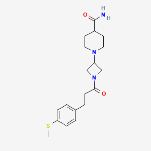 1-(1-(3-(4-(Methylthio)phenyl)propanoyl)azetidin-3-yl)piperidine-4-carboxamide