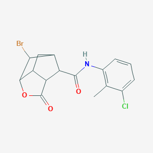 molecular formula C16H15BrClNO3 B270837 6-bromo-N-(3-chloro-2-methylphenyl)-2-oxohexahydro-2H-3,5-methanocyclopenta[b]furan-7-carboxamide 