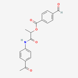 [1-(4-Acetylanilino)-1-oxopropan-2-yl] 4-formylbenzoate