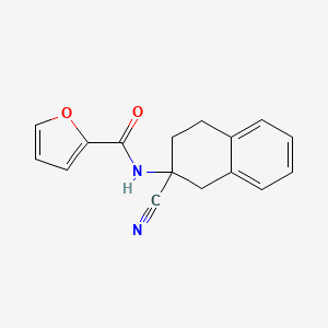 molecular formula C16H14N2O2 B2708378 N-(2-cyano-1,2,3,4-tetrahydronaphthalen-2-yl)furan-2-carboxamide CAS No. 1825564-43-9