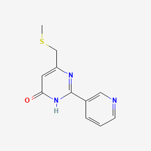 molecular formula C11H11N3OS B2708382 6-((Methylsulfanyl)methyl)-2-(3-pyridinyl)-4-pyrimidinol CAS No. 478031-30-0