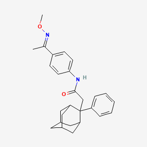 N-[4-(methoxyethanimidoyl)phenyl]-2-(2-phenyl-2-adamantyl)acetamide