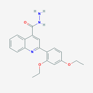 molecular formula C20H21N3O3 B2708385 2-(2,4-Diethoxyphenyl)quinoline-4-carbohydrazide CAS No. 906789-68-2