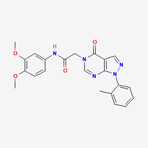 N-(3,4-dimethoxyphenyl)-2-[1-(2-methylphenyl)-4-oxopyrazolo[3,4-d]pyrimidin-5-yl]acetamide