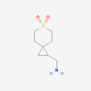 molecular formula C8H15NO2S B2708387 1-(氨基甲基)-6-硫代螺[2.5]辛烷-6,6-二氧化物 CAS No. 1478061-53-8