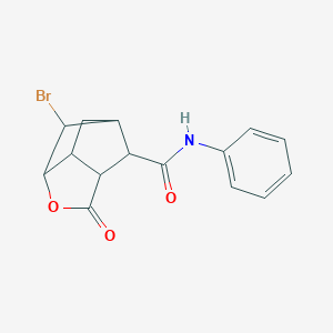 molecular formula C15H14BrNO3 B270839 6-bromo-2-oxo-N-phenylhexahydro-2H-3,5-methanocyclopenta[b]furan-7-carboxamide 