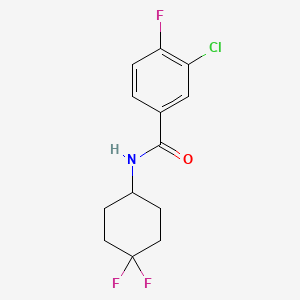 molecular formula C13H13ClF3NO B2708392 3-chloro-N-(4,4-difluorocyclohexyl)-4-fluorobenzamide CAS No. 2034290-20-3