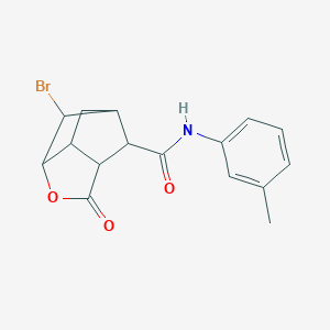 molecular formula C16H16BrNO3 B270840 6-bromo-N-(3-methylphenyl)-2-oxohexahydro-2H-3,5-methanocyclopenta[b]furan-7-carboxamide 
