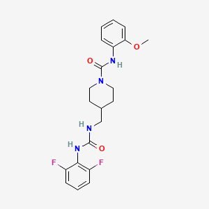 molecular formula C21H24F2N4O3 B2708417 4-((3-(2,6-二氟苯基)脲基)甲基)-N-(2-甲氧基苯基)哌嗪-1-甲酰胺 CAS No. 1235301-40-2