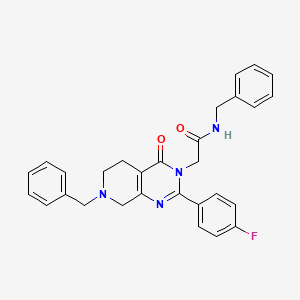 molecular formula C29H27FN4O2 B2708418 1-methyl-3-(3-phenyl-1,2,4-oxadiazol-5-yl)-5-(3-thienylcarbonyl)-4,5,6,7-tetrahydro-1H-pyrazolo[4,3-c]pyridine CAS No. 1189895-21-3