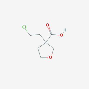 molecular formula C7H11ClO3 B2708421 3-(2-Chloroethyl)oxolane-3-carboxylic acid CAS No. 1866638-98-3