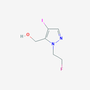 molecular formula C6H8FIN2O B2708424 [1-(2-Fluoroethyl)-4-iodo-1H-pyrazol-5-yl]methanol CAS No. 2101199-78-2