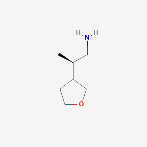 molecular formula C7H15NO B2708428 (2R)-2-(Oxolan-3-yl)propan-1-amine CAS No. 2248216-96-6
