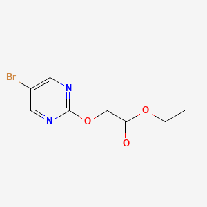 molecular formula C8H9BrN2O3 B2708430 乙酸2-(5-溴嘧啶-2-基氧基)乙酸酯 CAS No. 1404431-96-4