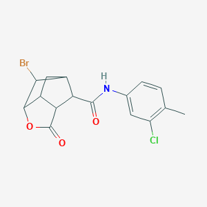 molecular formula C16H15BrClNO3 B270845 6-bromo-N-(3-chloro-4-methylphenyl)-2-oxohexahydro-2H-3,5-methanocyclopenta[b]furan-7-carboxamide 