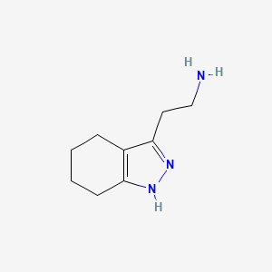 molecular formula C9H18ClN3O B2708462 2-(4,5,6,7-Tetrahydro-2H-indazol-3-yl)ethanamine CAS No. 806597-38-6