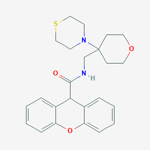 N-[(4-Thiomorpholin-4-yloxan-4-yl)methyl]-9H-xanthene-9-carboxamide