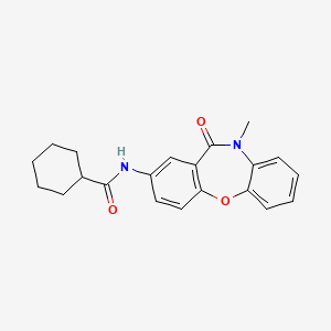 N-(10-methyl-11-oxo-10,11-dihydrodibenzo[b,f][1,4]oxazepin-2-yl)cyclohexanecarboxamide