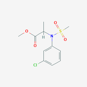 molecular formula C11H14ClNO4S B2708496 Methyl N-(3-chlorophenyl)-N-(methylsulfonyl)alaninate CAS No. 1008436-64-3