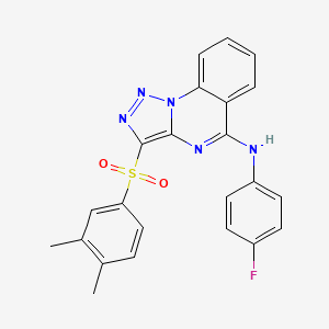 3-[(3,4-dimethylphenyl)sulfonyl]-N-(4-fluorophenyl)[1,2,3]triazolo[1,5-a]quinazolin-5-amine