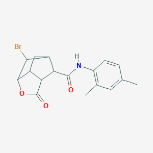 molecular formula C17H18BrNO3 B270850 6-bromo-N-(2,4-dimethylphenyl)-2-oxohexahydro-2H-3,5-methanocyclopenta[b]furan-7-carboxamide 