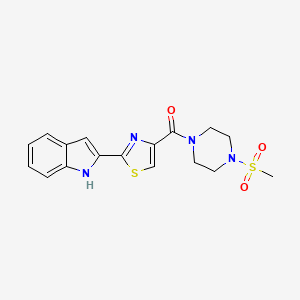 (2-(1H-indol-2-yl)thiazol-4-yl)(4-(methylsulfonyl)piperazin-1-yl)methanone