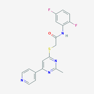 N-(2,5-difluorophenyl)-2-((2-methyl-6-(pyridin-4-yl)pyrimidin-4-yl)thio)acetamide