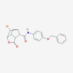 N-[4-(benzyloxy)phenyl]-6-bromo-2-oxohexahydro-2H-3,5-methanocyclopenta[b]furan-7-carboxamide