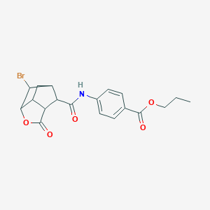propyl 4-{[(6-bromo-2-oxohexahydro-2H-3,5-methanocyclopenta[b]furan-7-yl)carbonyl]amino}benzoate