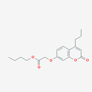 molecular formula C18H22O5 B2708520 butyl [(2-oxo-4-propyl-2H-chromen-7-yl)oxy]acetate CAS No. 307546-64-1