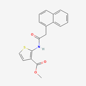molecular formula C18H15NO3S B2708529 Methyl 2-(2-(naphthalen-1-yl)acetamido)thiophene-3-carboxylate CAS No. 864940-30-7