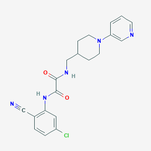 molecular formula C20H20ClN5O2 B2708541 N1-(5-chloro-2-cyanophenyl)-N2-((1-(pyridin-3-yl)piperidin-4-yl)methyl)oxalamide CAS No. 2034228-08-3