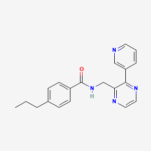 4-propyl-N-((3-(pyridin-3-yl)pyrazin-2-yl)methyl)benzamide