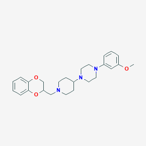 1-(1-((2,3-Dihydrobenzo[b][1,4]dioxin-2-yl)methyl)piperidin-4-yl)-4-(3-methoxyphenyl)piperazine