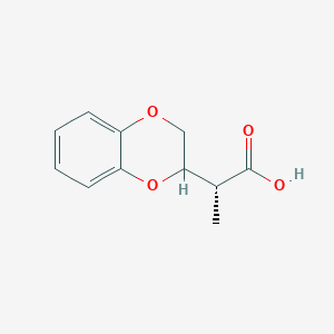 molecular formula C11H12O4 B2708552 (2R)-2-(2,3-Dihydro-1,4-benzodioxin-3-yl)propanoic acid CAS No. 2248219-16-9
