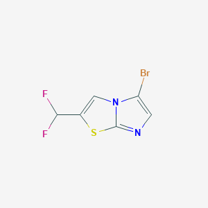 molecular formula C6H3BrF2N2S B2708558 5-Bromo-2-(difluoromethyl)imidazo[2,1-b][1,3]thiazole CAS No. 2248405-92-5