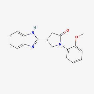 molecular formula C18H17N3O2 B2708565 4-(1H-benzimidazol-2-yl)-1-(2-methoxyphenyl)pyrrolidin-2-one CAS No. 877284-21-4