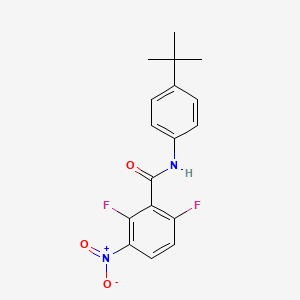 molecular formula C17H16F2N2O3 B2708568 N-[4-(tert-butyl)phenyl]-2,6-difluoro-3-nitrobenzamide CAS No. 260553-01-3