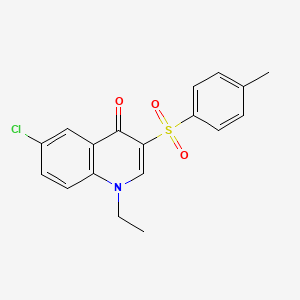 molecular formula C18H16ClNO3S B2708571 6-chloro-1-ethyl-3-tosylquinolin-4(1H)-one CAS No. 899214-11-0
