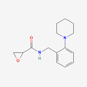 molecular formula C15H20N2O2 B2708579 N-[(2-Piperidin-1-ylphenyl)methyl]oxirane-2-carboxamide CAS No. 2411270-01-2