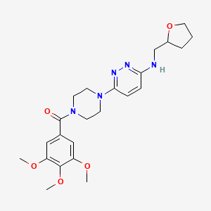 molecular formula C23H31N5O5 B2708583 (4-(6-(((呋喃-2-基)甲基)氨基)吡啶并[3,4-d]嘧啶-3-基)哌嗪-1-基)(3,4,5-三甲氧基苯基)甲酮 CAS No. 899995-07-4