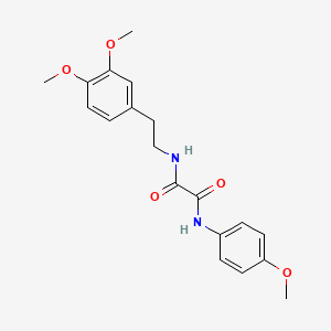 molecular formula C19H22N2O5 B2708595 N-[2-(3,4-dimethoxyphenyl)ethyl]-N'-(4-methoxyphenyl)ethanediamide CAS No. 330638-76-1