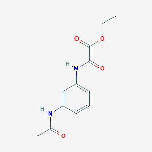 molecular formula C12H14N2O4 B2708597 Ethyl 2-(3-acetamidoanilino)-2-oxoacetate CAS No. 349119-68-2
