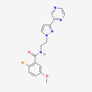 2-bromo-5-methoxy-N-(2-(3-(pyrazin-2-yl)-1H-pyrazol-1-yl)ethyl)benzamide
