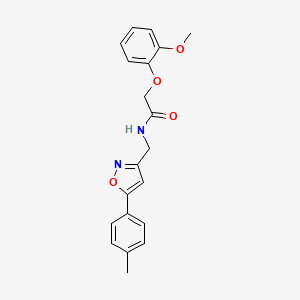 2-(2-methoxyphenoxy)-N-((5-(p-tolyl)isoxazol-3-yl)methyl)acetamide