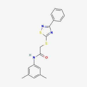 molecular formula C18H17N3OS2 B2708608 N-(3,5-dimethylphenyl)-2-[(3-phenyl-1,2,4-thiadiazol-5-yl)sulfanyl]acetamide CAS No. 864855-98-1