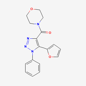 molecular formula C17H16N4O3 B2708612 (5-(furan-2-yl)-1-phenyl-1H-1,2,3-triazol-4-yl)(morpholino)methanone CAS No. 950231-65-9